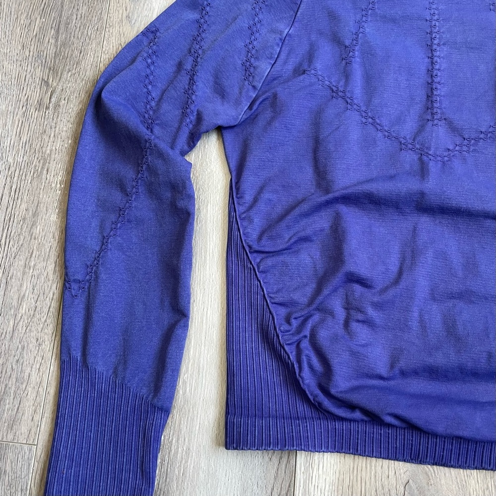 [SOLD] FP Movement Good Karma High-Neck Layer Workout Long Sleeve in Royal Blue - Picture 3 of 5